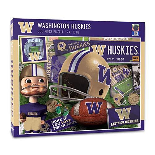 ジグソーパズル 海外製 アメリカ 0950479 YouTheFan NCAA Washington Huskies Retro Series Puzzle - 5