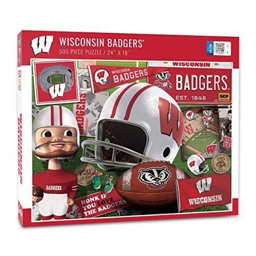 ジグソーパズル 海外製 アメリカ 0950301 YouTheFan NCAA Wisconsin Badgers Retro Series Puzzle - 50
