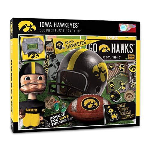 ジグソーパズル 海外製 アメリカ 0950097 YouTheFan NCAA Iowa Hawkeyes Retro Series Puzzle - 500 Pi
