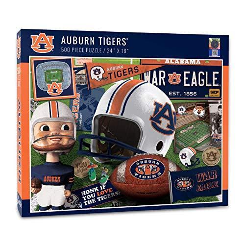 ジグソーパズル 海外製 アメリカ 0950240 YouTheFan NCAA Auburn Tigers Retro Series Puzzle - 500 Pi