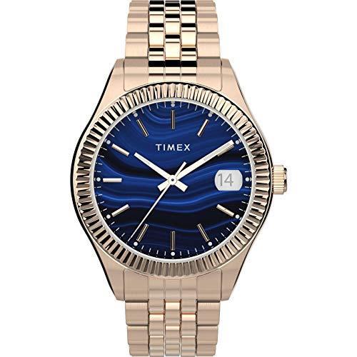 腕時計 タイメックス レディース TW2T87300VQ Timex 34 mm Waterbury SST Blue/Rose Gold One Size