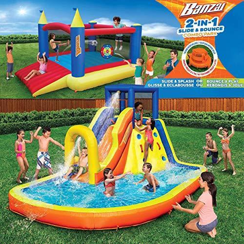 フロート プール 水遊び 29201 BANZAI Inflatable 13´ Water Slide Plus 12´ Bounce House 2 for 1 Value P