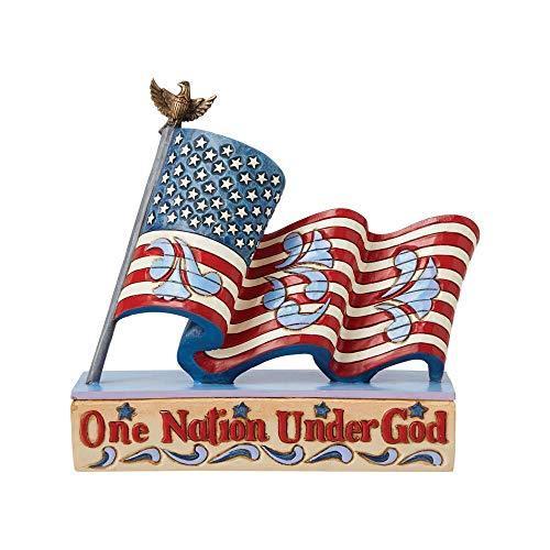 エネスコ Enesco 置物 インテリア 6008790 Enesco Jim Shore Heartwood Creek Patriotic One Nation Flag
