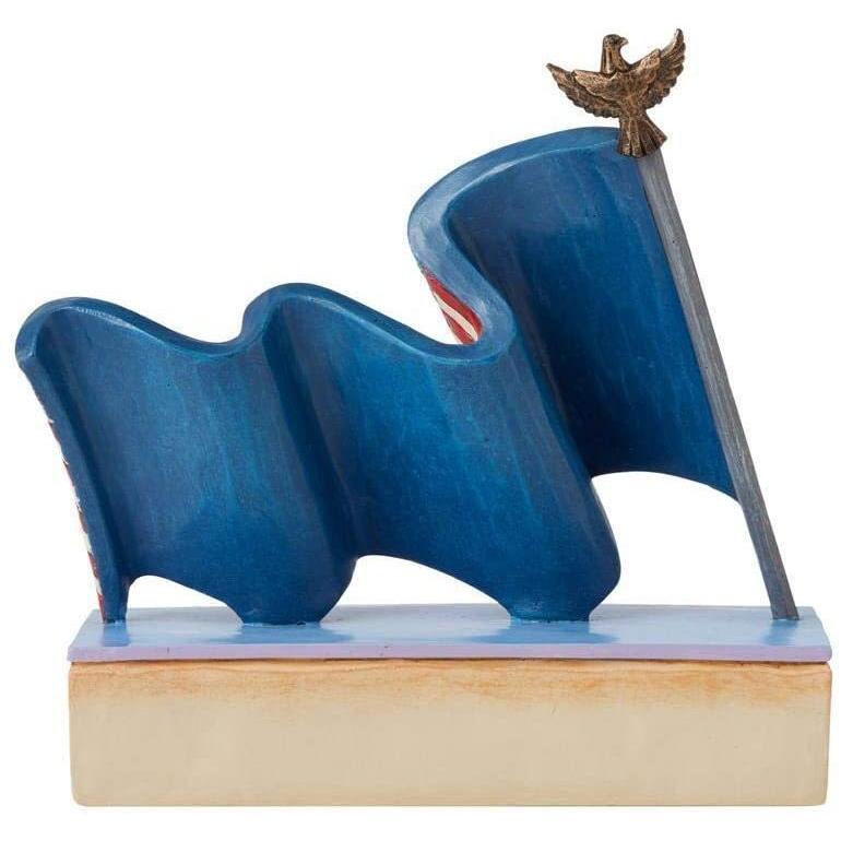 エネスコ Enesco 置物 インテリア 6008790 Enesco Jim Shore Heartwood Creek Patriotic One Nation Flag_1