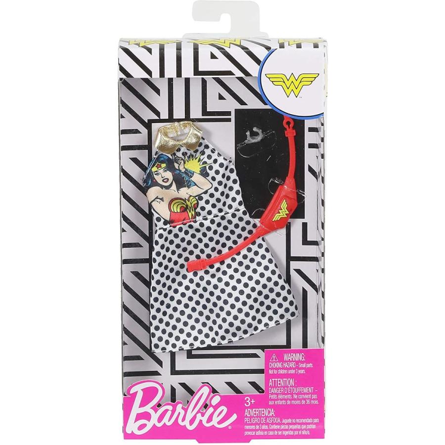 バービー バービー人形 着せ替え FXK86 Barbie Clothes: Wonder Woman Outfit Doll， Graphic Polka-Dot