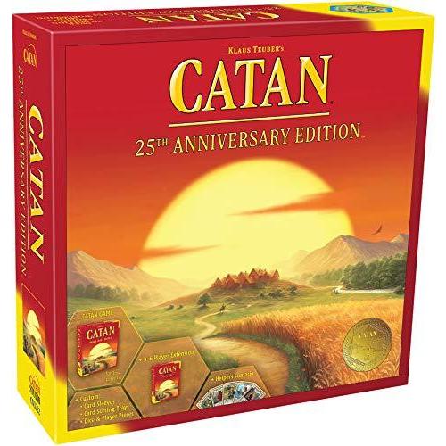 一部予約販売中 ボードゲーム 英語 アメリカ Cn3222 Catan Board Game 25th Anniversary Edition Includes The Base Ga 最低価格 Rdsnicaragua Org