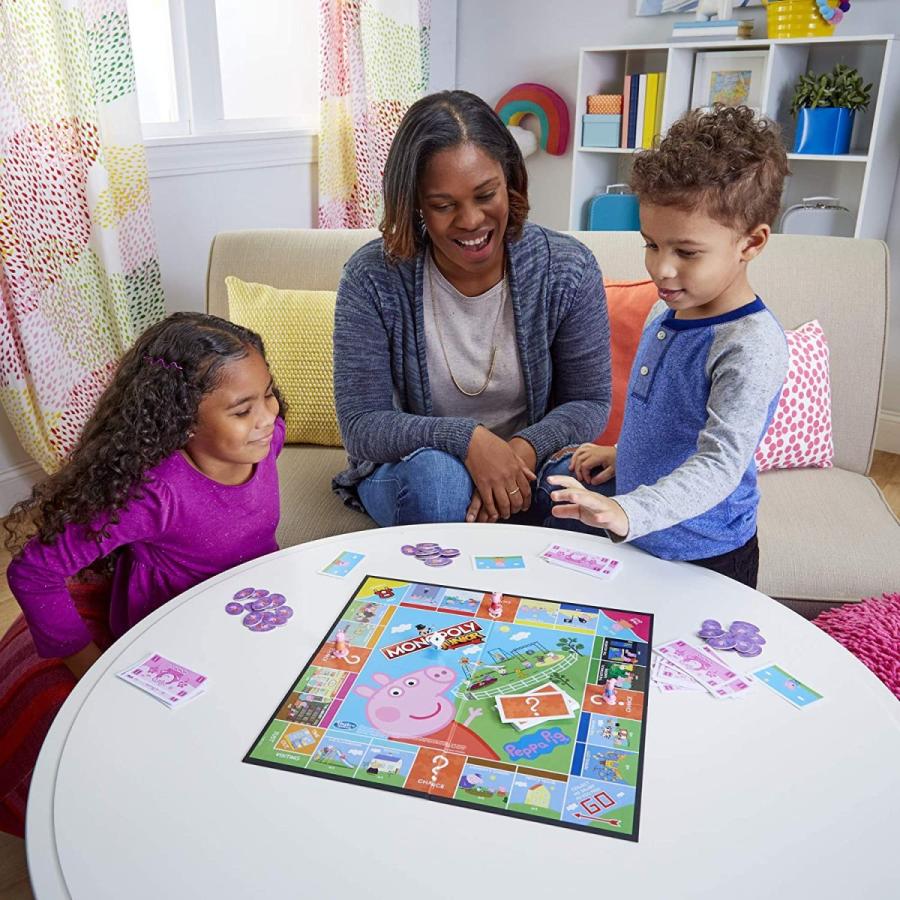 ボードゲーム 英語 アメリカ F1656 Hasbro Gaming Monopoly Junior: Peppa Pig Edition Board Game for 2_2