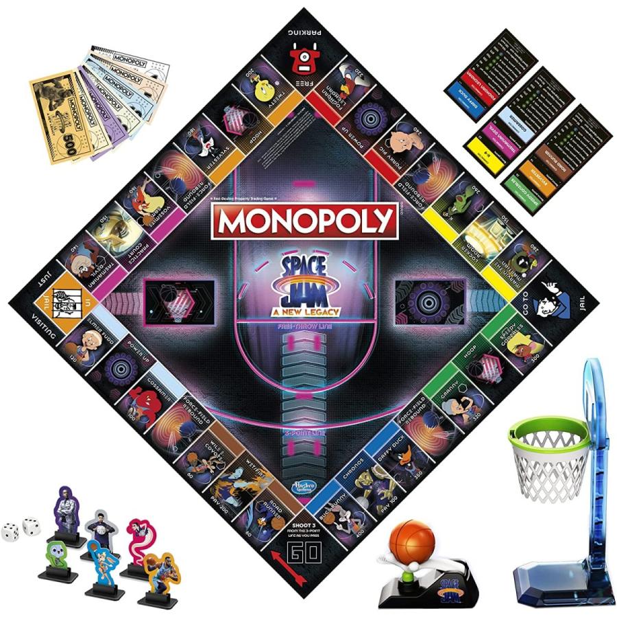 ボードゲーム 英語 アメリカ F1658 Monopoly: Space Jam A New Legacy Edition Family Board Game, Stratの画像