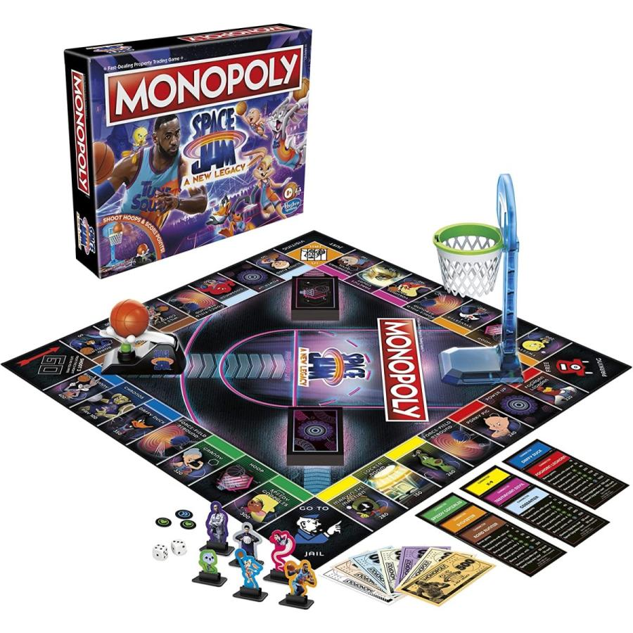 ボードゲーム 英語 アメリカ F1658 Monopoly: Space Jam A New Legacy Edition Family Board Game, Stratの画像