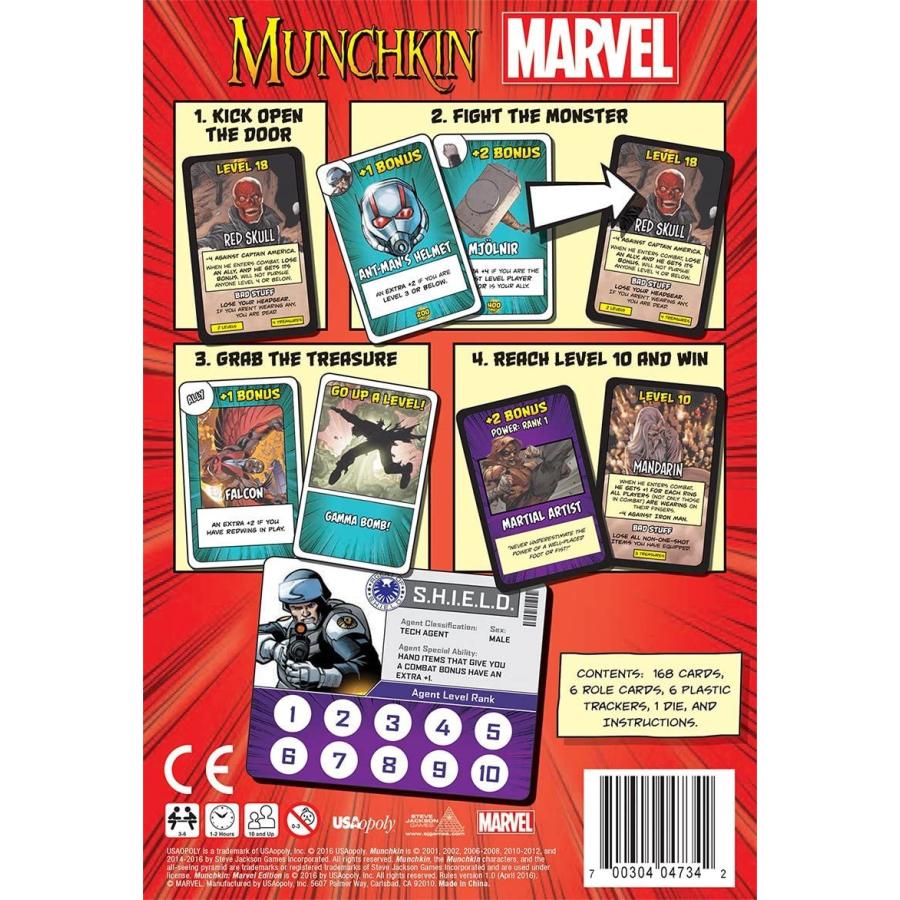 ボードゲーム 英語 アメリカ MU011-000-001600-06 Munchkin Marvel Edition, 120 months to 1188 monthsの画像