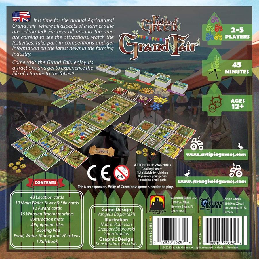 ボードゲーム 英語 アメリカ 7150SG Stronghold Games 7150SG Fields of Green: Grand Fairの画像
