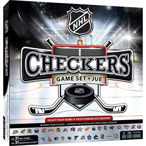 ボードゲーム 英語 アメリカ NHL3050 MasterPieces NHL Full League Version Checkers Board Game Team C