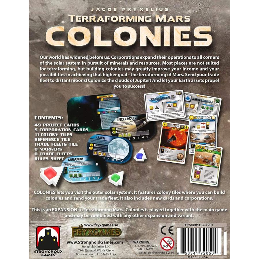 ボードゲーム 英語 アメリカ STG07203 Terraforming Mars The Colonies by Stronghold Games, Strategy Bの画像