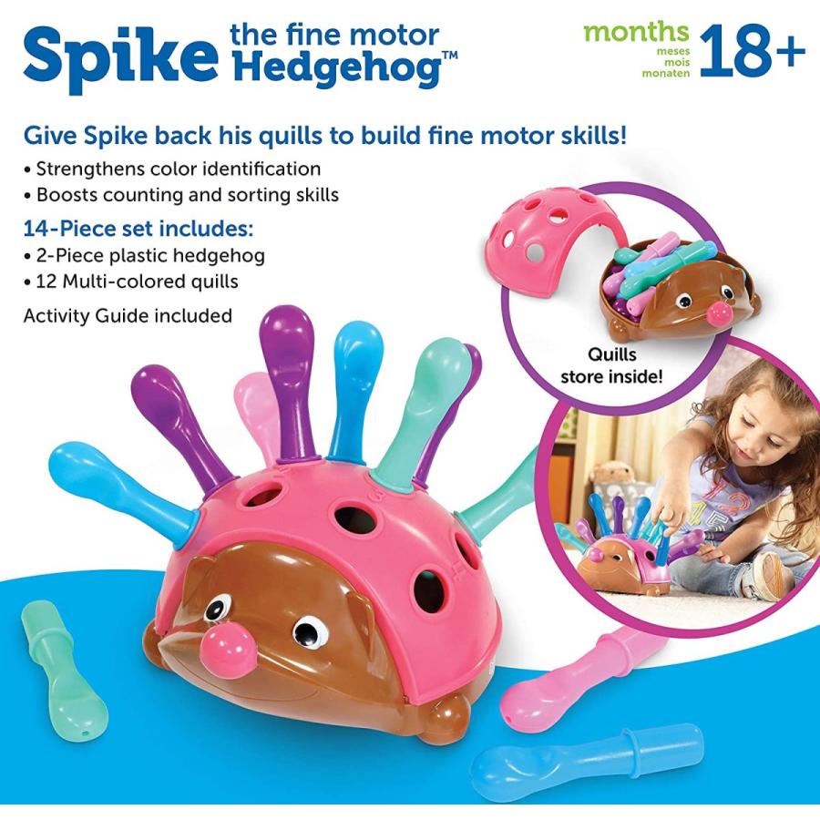 知育玩具 パズル ブロック LER8904P Learning Resources Spike The Fine Motor Hedgehog Pink - 14 Pieces｜maniacs-shop｜05