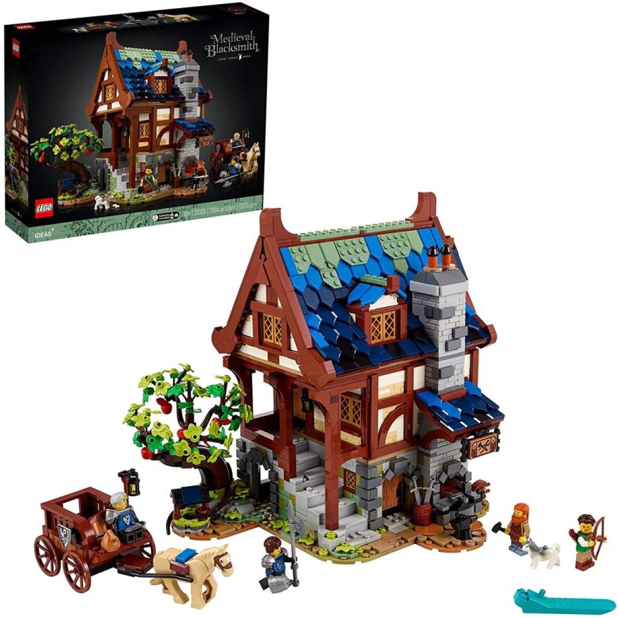 レゴ 6332516 leg0 Ideas Medieval Blacksmith 21325 Building Set， Model Kit for Adults to Build， Collectible D