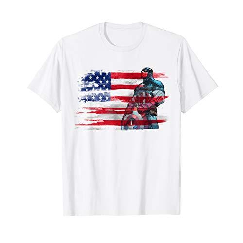 世界的に Marvel マーベル キャプテンアメリカ 日本サイズ110 1相当 キッズ6 6x 半袖tシャツ アメリカ国旗 半袖 Gaillacnousrassemble Fr