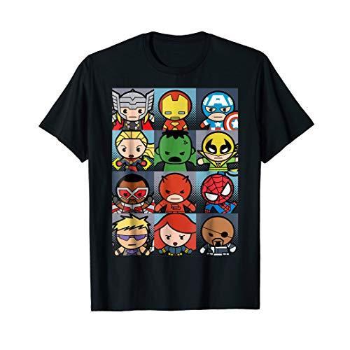 マーベル Marvel ヒーローズ かわいい 半袖Tシャツ キッズ6-6x  ブラック