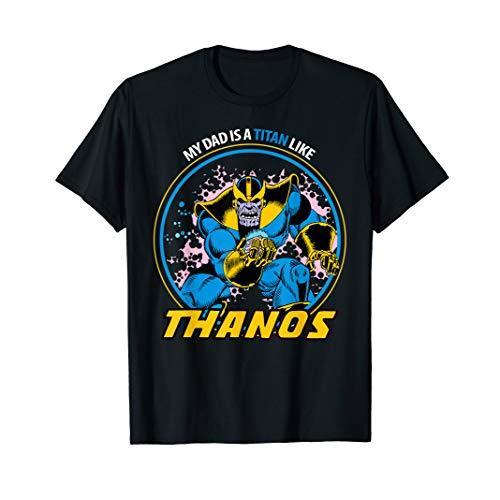 マーベル Marvel お父さんはタイタンに手でいるサノスみたい 半袖Tシャツ メンズ 【Sサイズ】 ブ｜maniacs-shop