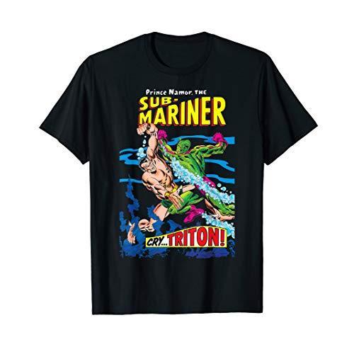 Tシャツ キャラクター ファッション J9PF77PQTQC Marvel Prince Namor The Sub-Mariner Cry Triton T-｜maniacs-shop