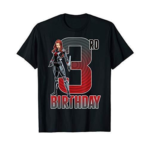 マーベル Marvel ブラック・ウィドウ 3歳誕生日 半袖Tシャツ