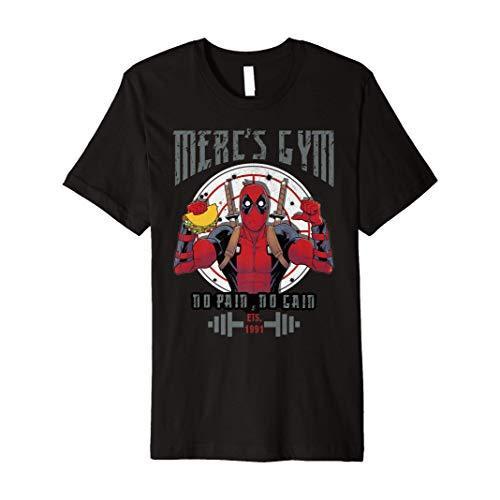【残りわずか】 Merc's Deadpool Marvel WWBH0T46R8A ファッション キャラクター Tシャツ Gym Premiu Gain No Pain No 半袖