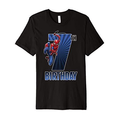 マーベル Marvel スパイダーマン スイング 7歳の誕生日 半袖Tシャツ キッズ6-6x 【日本サイズ110-120｜maniacs-shop