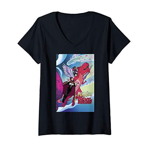 全国宅配無料 Tシャツ キャラクター ファッション CX64HJH00DH Womens Marvel Moon Girl And Devil Dinosaur Poster 半袖
