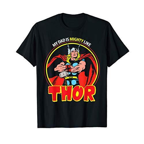 Tシャツ キャラクター ファッション 00B0N7BG262 Marvel My Dad Is Mighty Like Thor Father's Day T-｜maniacs-shop