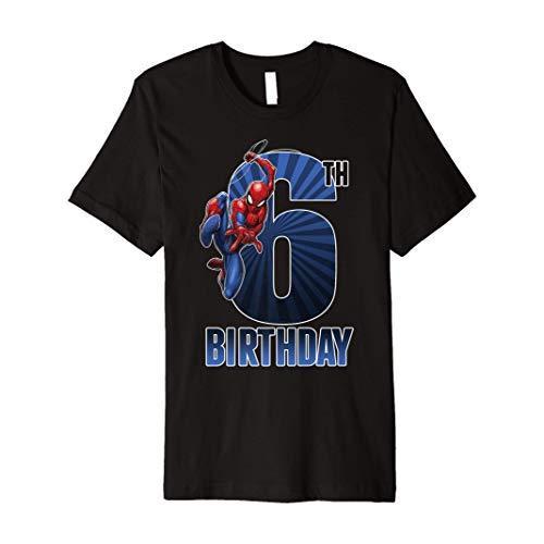 マーベル Marvel スパイダーマン スイング 6歳の誕生日 半袖Tシャツ キッズ6-6x 【日本サイズ110-120｜maniacs-shop