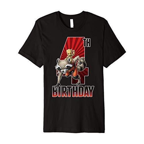 マーベル Marvel ロケット ベビーグルート 4歳誕生日 半袖Tシャツ キッズ6-6x 【日本サイズ110-120相