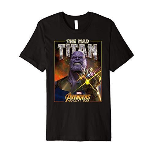 Tシャツ キャラクター ファッション PFMBHSP4807 Marvel Infinity War Thanos Mad Titan Bling Premiu