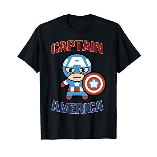 マーベル Marvel キャプテンアメリカ かわいい 半袖Tシャツ レディース