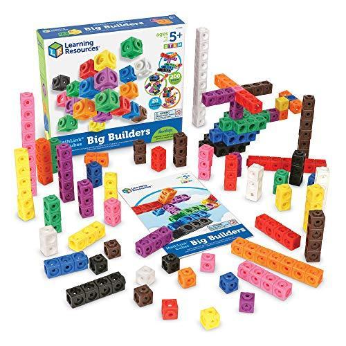 知育玩具 パズル ブロック LER9291 Learning Resources MathLink Cubes Big Builders - Set of 200 Cubes，