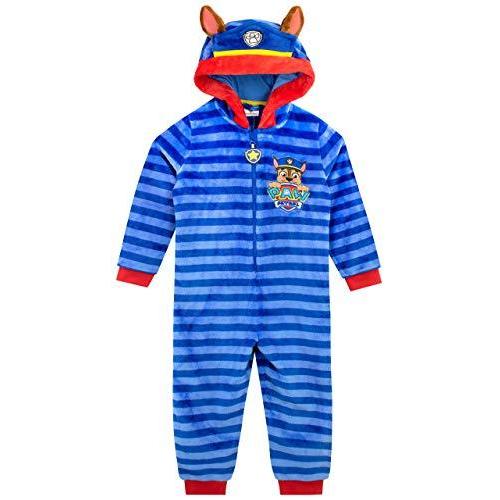 パウパトロール 子供服 フード付きカバーオール ワンシー 2T 日本サイズ95相当 チェイス ブルー