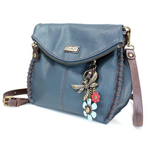 chala バッグ パッチ CHALA Crossbody with Charming Teal Dragonfly Keychain -9 Color options (Metal Dragon