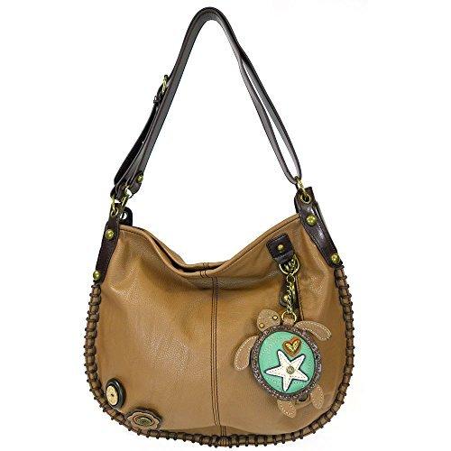 chala バッグ パッチ CHALA Handbag Charming Cross-body or Shoulder Convertible Large Hobo Bag - Grey (Sea