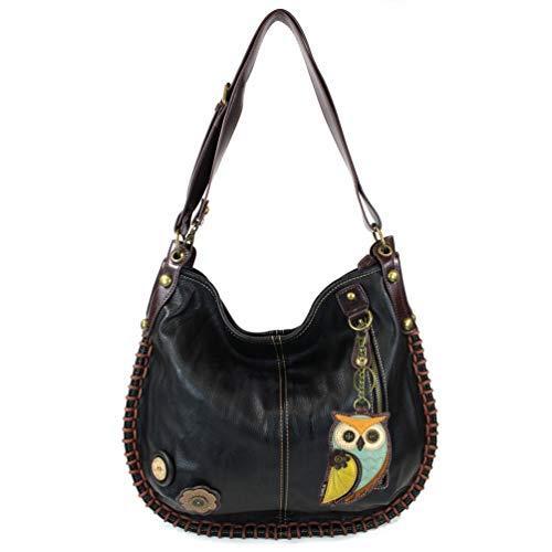 chala バッグ パッチ CHALA Handbag Charming Black Cross-body or Shoulder Convertible Large Tote Bag - BLA