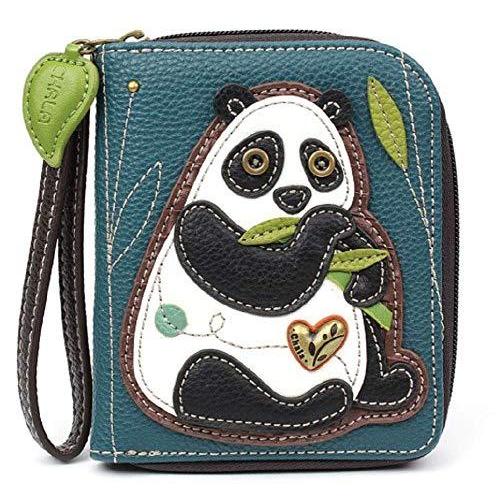 chala 財布 パッチ 839NP7 CHALA Zip Around Wallet, Wristlet, 8 Credit Card Slots, Sturdy Pu Leather - New