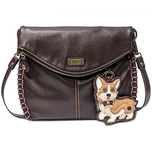 Chala Charming Crossbody Bag - Faux Leather Flap Top Purse With Adjustable Strap, Pewter