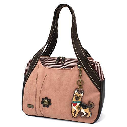 chala バッグ パッチ Chala Bowling Bag - German Shepherd - Dusty Rose One Size