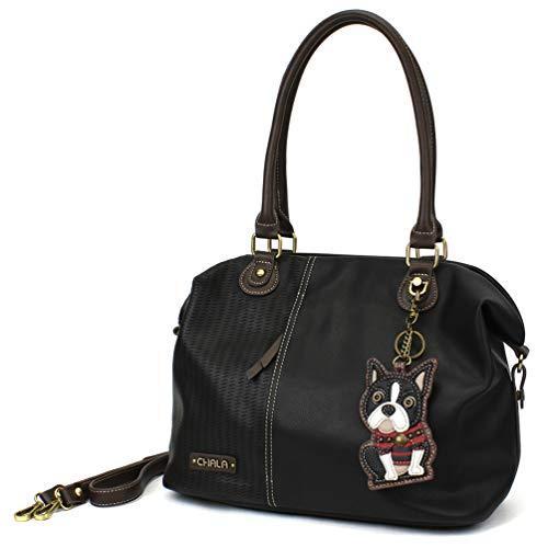 chala バッグ パッチ CHALA Laser Cut Crossbody Shoulder bag Tote Bag Faux Leather Black (Penguin)
