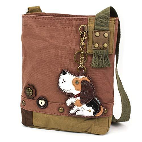CHALA Dachshund Wiener Dog Crossbody Bag - Multi-color Patchwork With Detachable Key Fob
