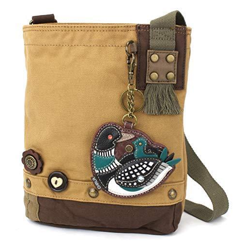 chala バッグ パッチ CHALA Women Handbag Patch Crossbody - Loon Bird - Brown