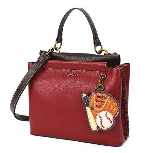 chala バッグ パッチ 848OLA9 CHALA Charming Satchel with Adjustable Strap - Owl A - Burgundy
