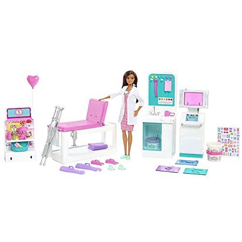 バービー バービー人形 日本未発売 HFT68 Barbie Fast Cast Clinic Playset, Brunette Barbie Doctor