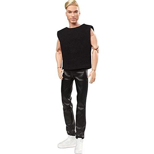 バービー Barbie シグネチャールックスドール ケン 髭 金髪 GTD90 黒の