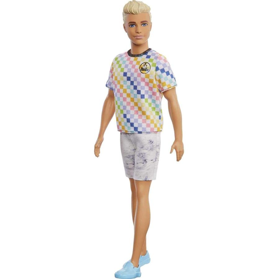 バービー バービー人形 ケン GRB90 Barbie Fashionistas Ken Doll #174 with Sculpted Blonde Hair Weariの画像