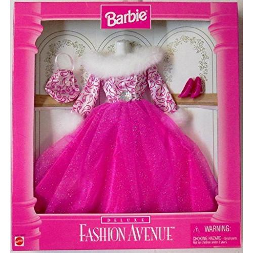 バービー バービー人形 着せ替え 14305 Barbie Deluxe Fashion Avenue Gown w Faux Fur Trim & More! (