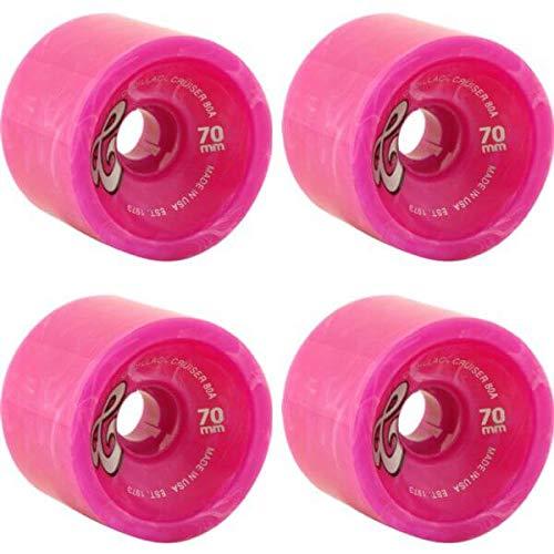 ウィール タイヤ スケボー Cadillac Wheels Cruiser Pink Marble Longboard Skateboard Wheels - 70mm 80a