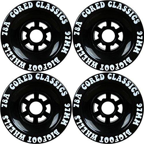 ウィール タイア スケボー WLB-BF97-78-BLK x4 Bigfoot Cored Classics Longboard Wheels Black, 97粍 デッキ、パーツ-ストリート系スポーツ